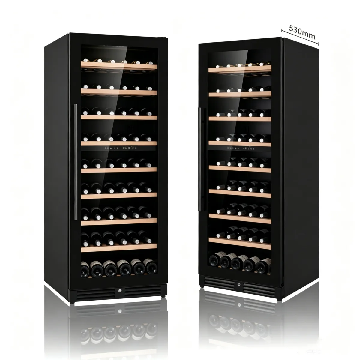 L- Activated Charcoal Filter Wine Cabinet Digital Touch Control Anti-fog Glass Undercounter Wine Cooler