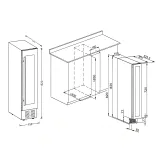 L-Built-in Single Glass Door Wine Cooler Stainless Steel Under Counter Wine Fridge