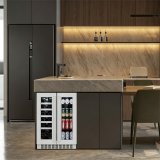 C-Compact 115L Dual Door Drink Fridge Commercial Bar Beer Storage Cabinet