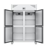 Outdoor Commercial Kitchen 1000l Deep Chest 4 Doors Refrigerator Freezer