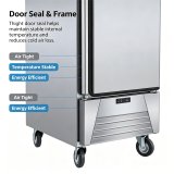 C-Commercial 600L Kitchen Upright Freezer -20~-5℃ Stainless Steel Back Chiller for Restaurant