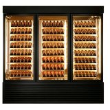 L- Large Triple Door Wine Storage Cabinet LED Light Constant Temperature Wine Cooler Commercial Wine Display Fridge
