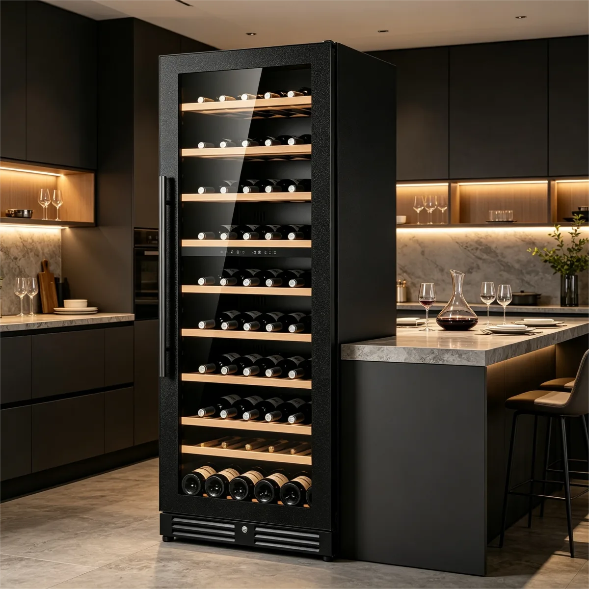 G-JC-275BF Soft LED Light Household Zone Wine Cabinet