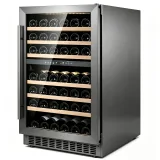 G-Touch Control  Zone Wine Cabinet With Pull Out Beech Wood Shelves