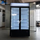 Sliding Upright Double Door Fridge Refrigerator for Drink
