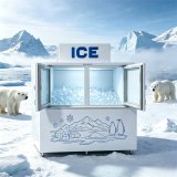C-Double Door Ice Storage Freezer Anti-Rust Sprayed Cabinet Body for Convenience Store Ice Storage
