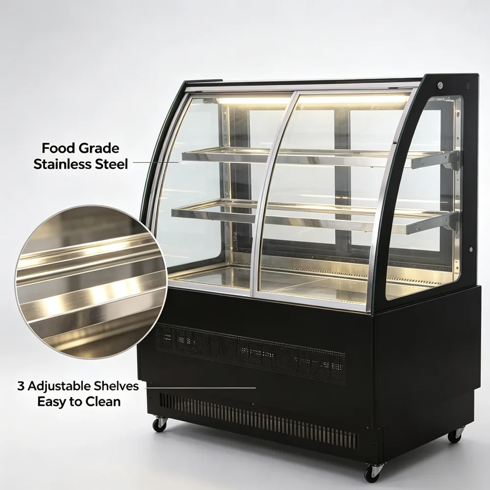 Visual Boost Cake Display Showcase Increase Bakery Sales Refrigerated Pastry Cooler