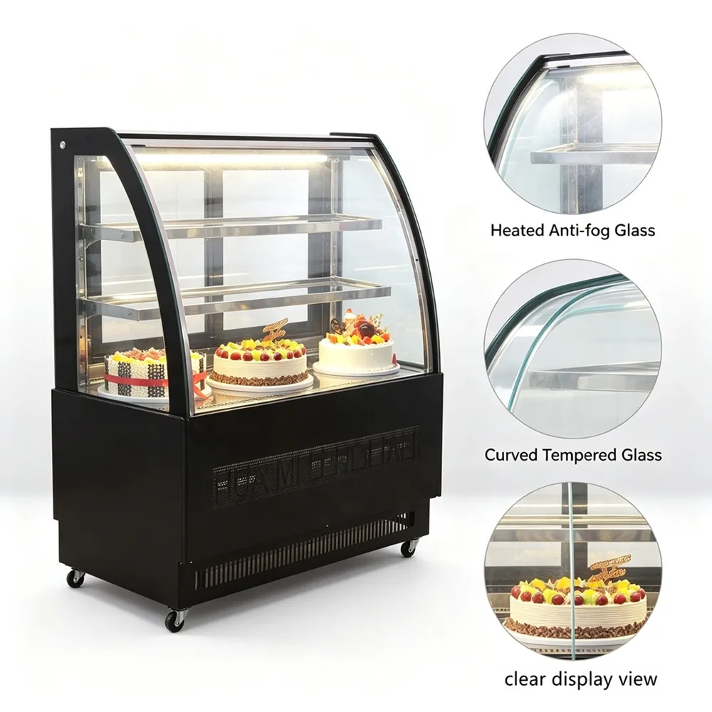 Air Cooling Cake Showcase Refrigerated Bakery Display Case for Dessert Pastry