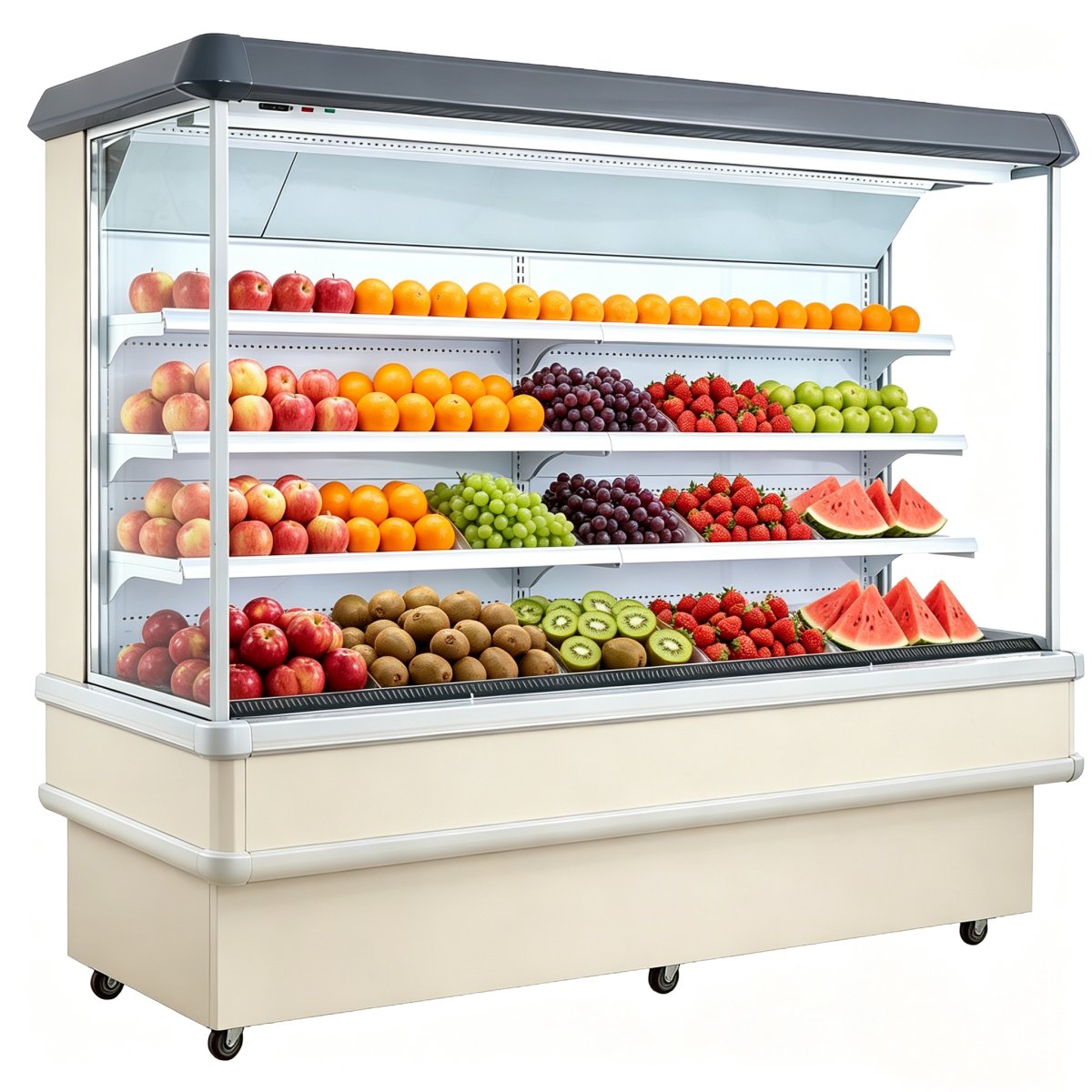 L- Supermarket Fruit Vegetable Air Curtain Display Cooler with LED Light