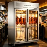 L- Double Glass Door Air Drying Showcase for Roast Duck Shop