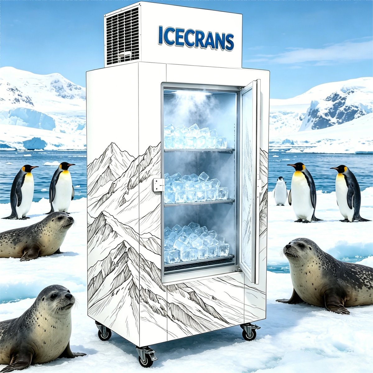 G-Commercial Ice Storage Freezer for Ice Cube Storage