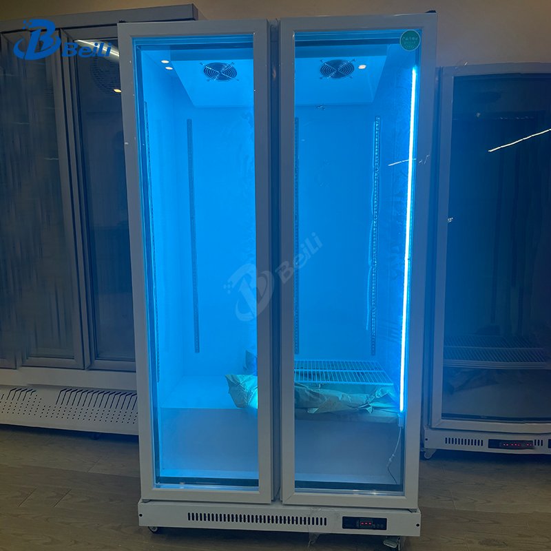 Supermarket Beverage Chiller showcase Upright Beverage Display Chiller
