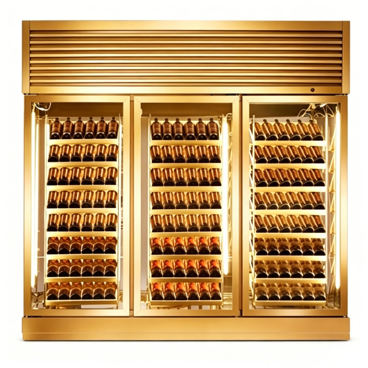G-Top Mount Compressor Double Glass Door Wine Cooler Cabinet