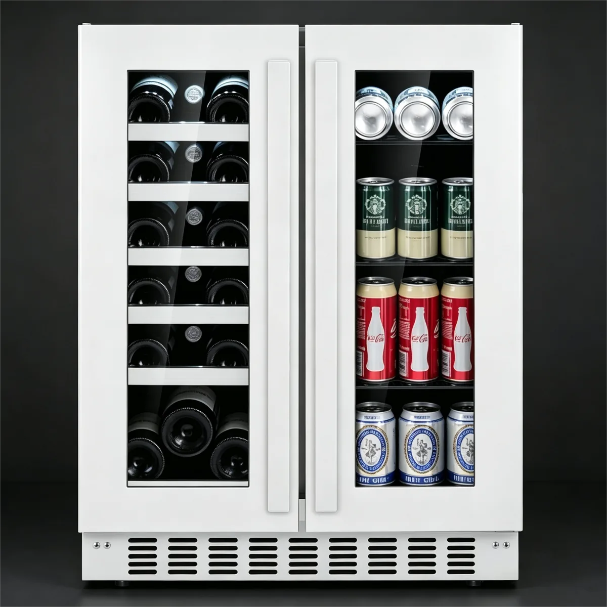 G-Dual Temp Fan Cooling Wine Drink Combo Fridge JC-115DR