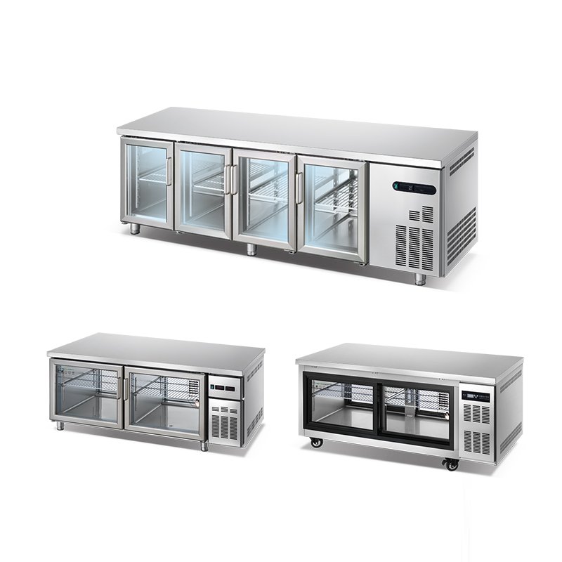 Commercial Hotel Restaurant Kitchen Cooling Undercounter Refrigerator Freezer Fridge Workbench Refrigerator