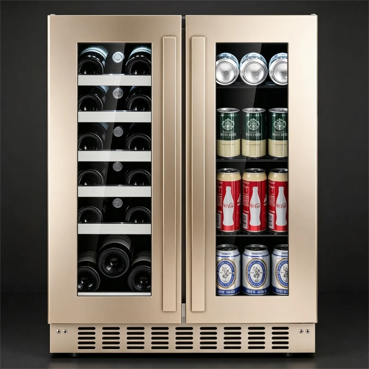 G-JC-115DR 115L Built-in Freestanding Dual Zone Wine & Beverage Cooler