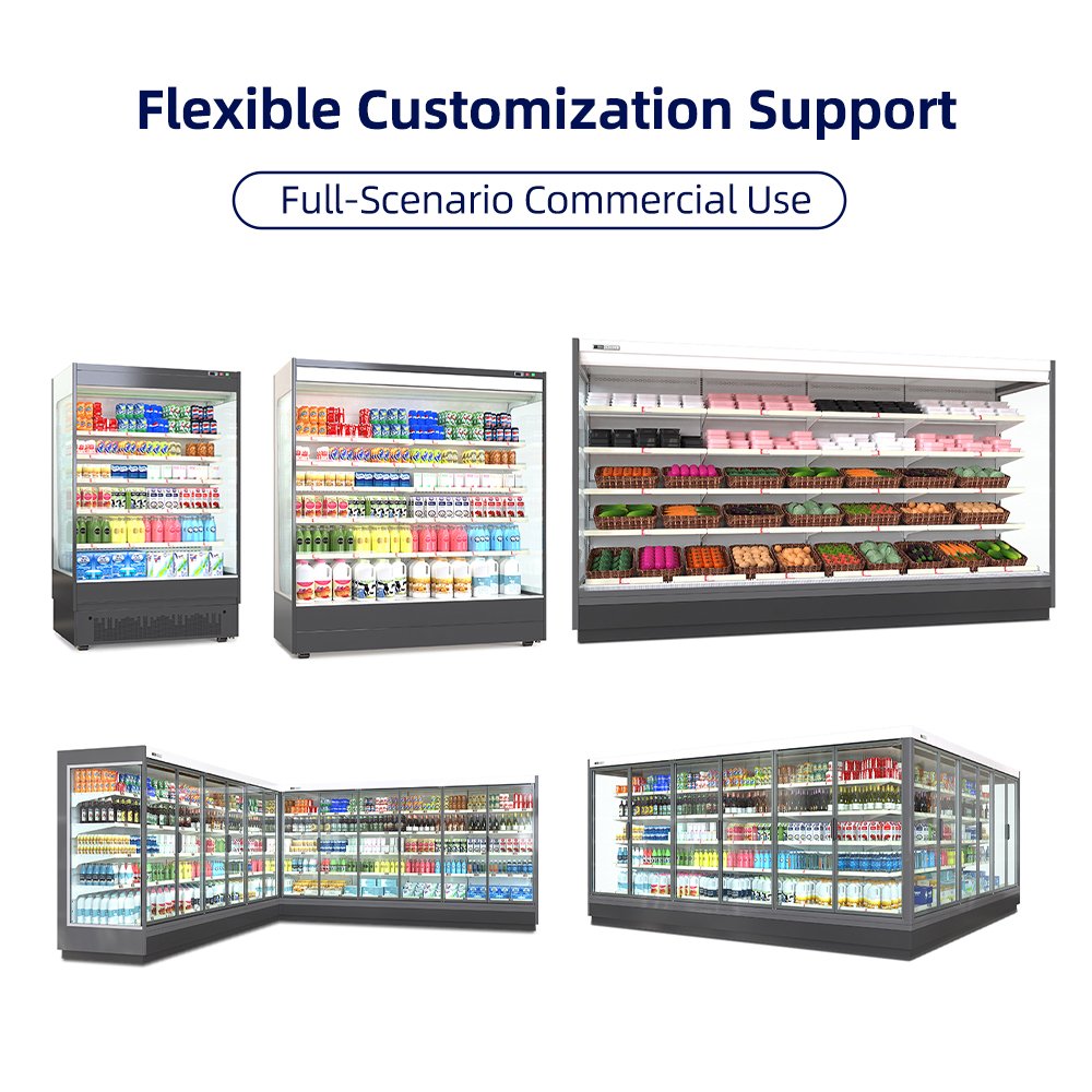 4 Sliding Glass Door Vertical Beverage Display Cooler Commercial Refrigerator For Supermarket Juice Beer Dairy Storage