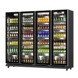 Modern Glass Door Display Cabinet Grab and Go Refrigerator Frigobar for Supermarket Beverage Cooler Equipment