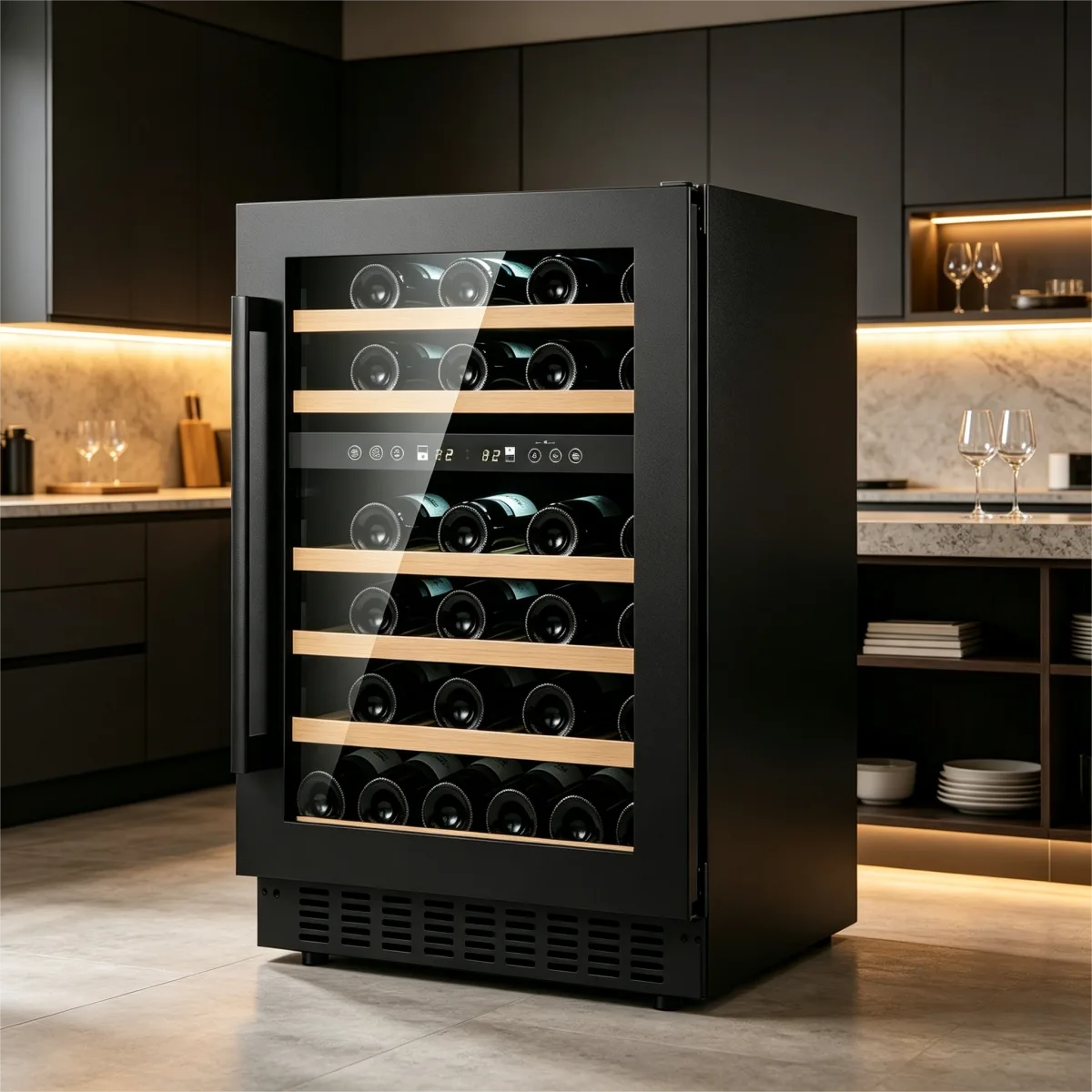 G-Bottom Ventilation Embedded Wine Fridge For Kitchen & Bar Use