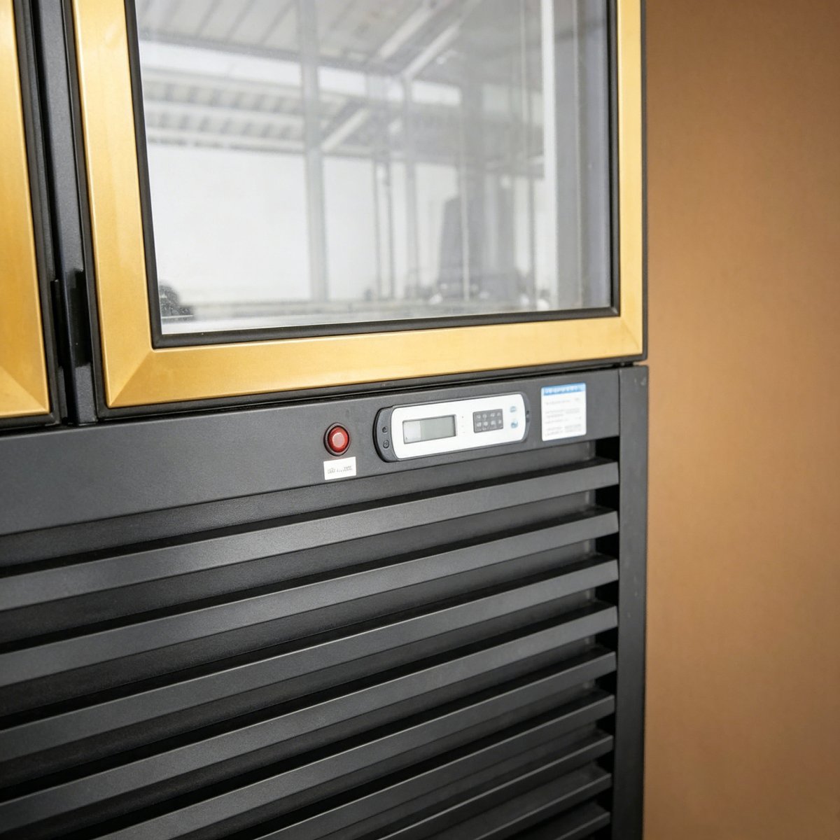 L-Commercial Double Glass Door Meat Display Refrigerator Gold Frame Constant Temperature Beef Dry Aging Fridge