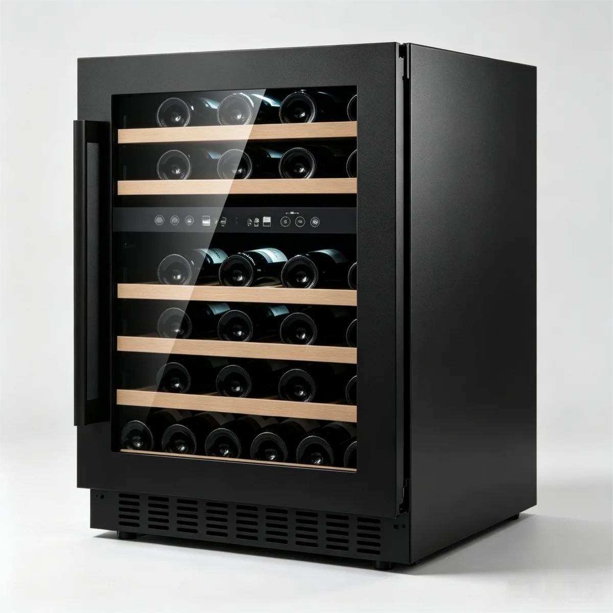 C-Large Capacity Embedded Wine Fridge 145L 5℃ to 20℃ Wine Storage Cabinet