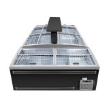 Low Temperature Low E Glass Sliding Door showcase Island Freezer for Meat