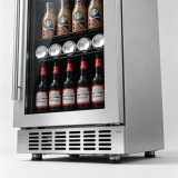 C-Household Bar Use Mini Drink Fridge 85L Vertical Beer Display Refrigerator