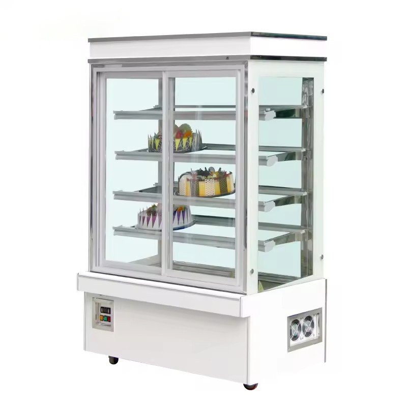 Commercial Multi-Tier Glass Door Cake Display Refrigerator for Bakery Coffee Cake Shop