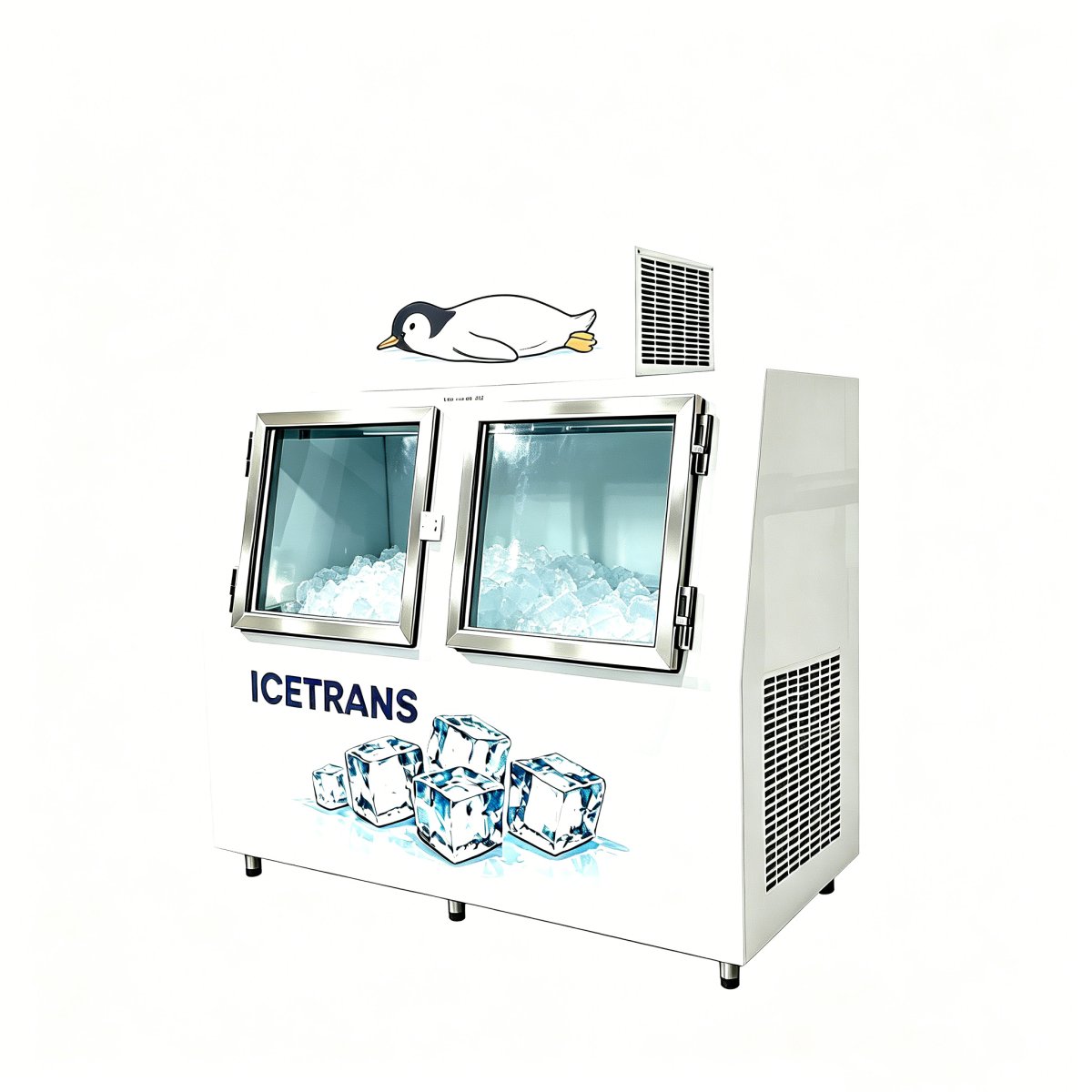 G-Large Capacity Mobile Ice Storage Cabinet for Ice Business