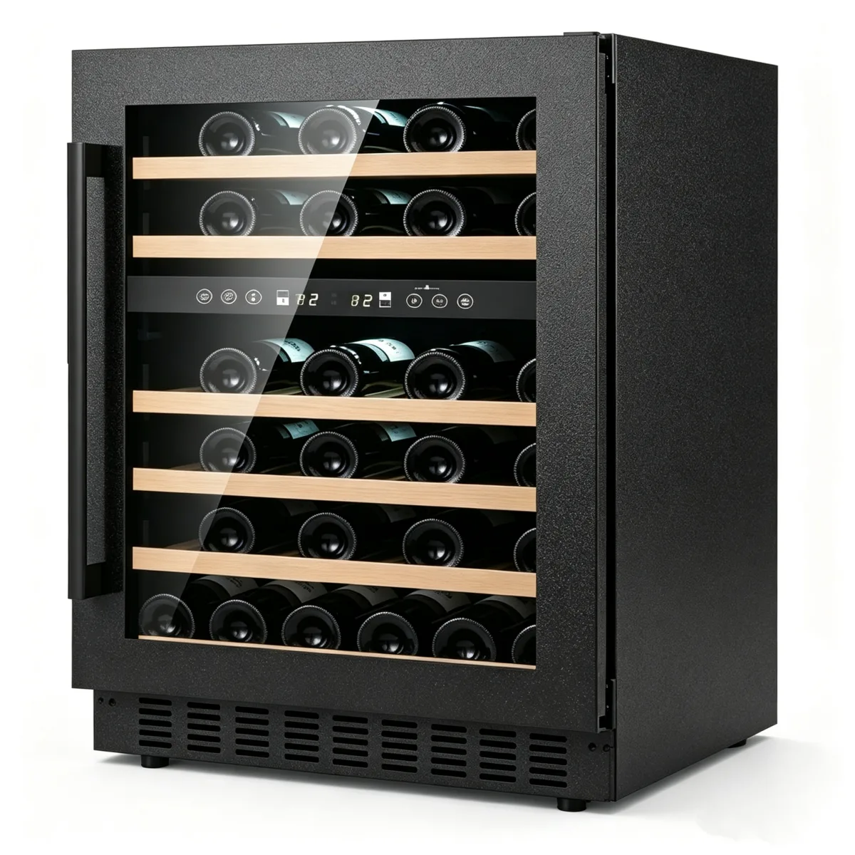 G-Touch Control  Zone Wine Cabinet With Pull Out Beech Racks