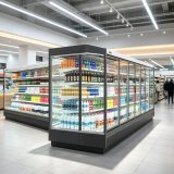 Commercial Vegetable Fruit Open Display Chiller Produce Refrigerated Showcase for Supermarket Grocery Store