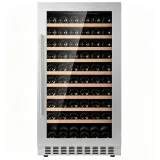 G-265L Single Zone Wine Cooler 110 Bottles Stainless Steel Wine Refrigerator