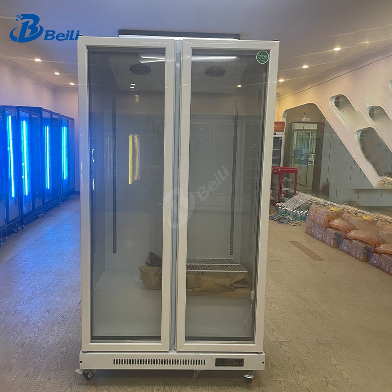 Supermarket Beverage Chiller showcase Upright Beverage Display Chiller