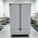 Dual Temperature Double Door Upright Commercial Freezer Stainless Steel Chiller