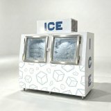 Movable Ice Merchandiser with Wheels Commercial Ice Storage Freezer for Ice Distribution