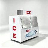 L-High Efficiency Horizontal Ice Merchandiser Freezer Double Solid Door Bagged Ice Storage Freezer with Safety Lock Design