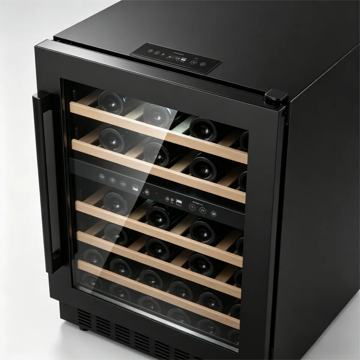 C-Black Tempered Glass Door 215L Household Wine Preservation Refrigerator