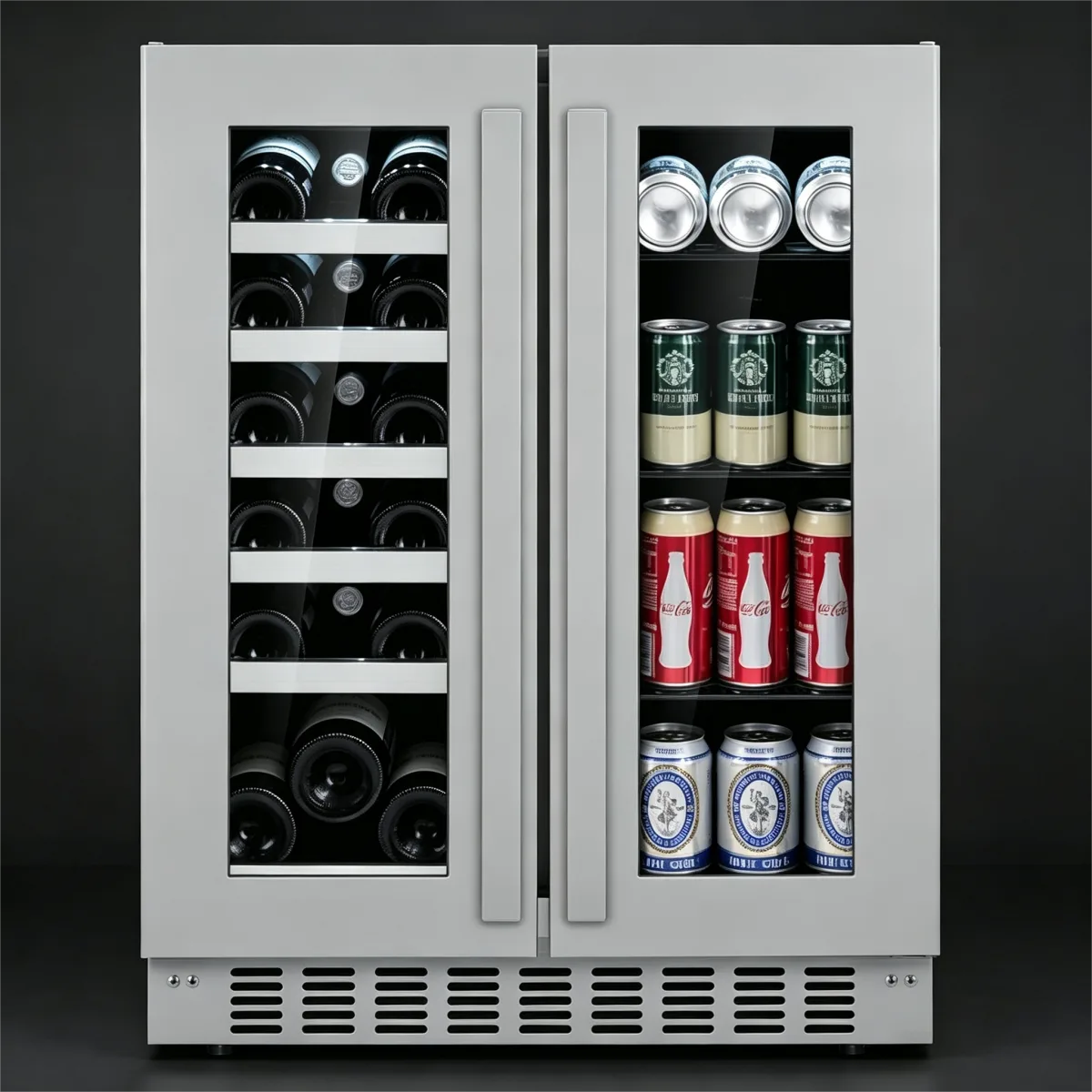 G-Dual Temp Fan Cooling Wine Drink Combo Fridge JC-115DR