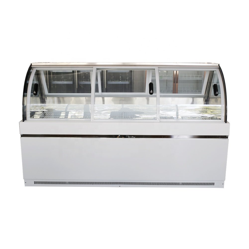 High Efficiency Refrigeration Commercial Display Refrigerators Deli Display Cooler Meat Shop Big Volume