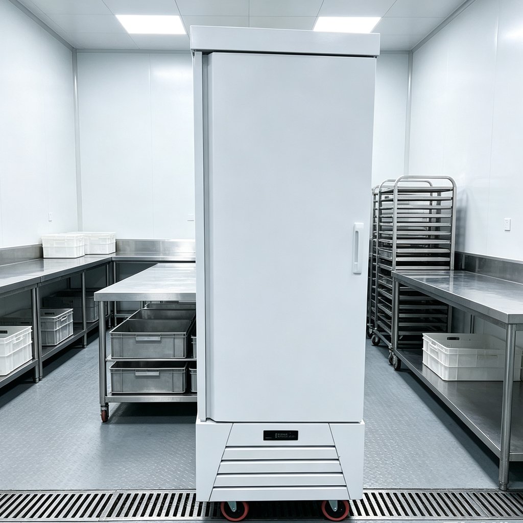 Mobile Single Door Commercial Refrigerator with Casters for Commercial Kitchen