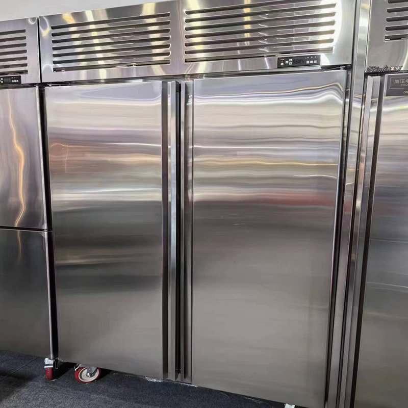 Customize Static Cooling 2 Door Commercial Freezer Stainless Steel Pastry Refrigerator Restaurant Kitchen Refrigerators for Sale