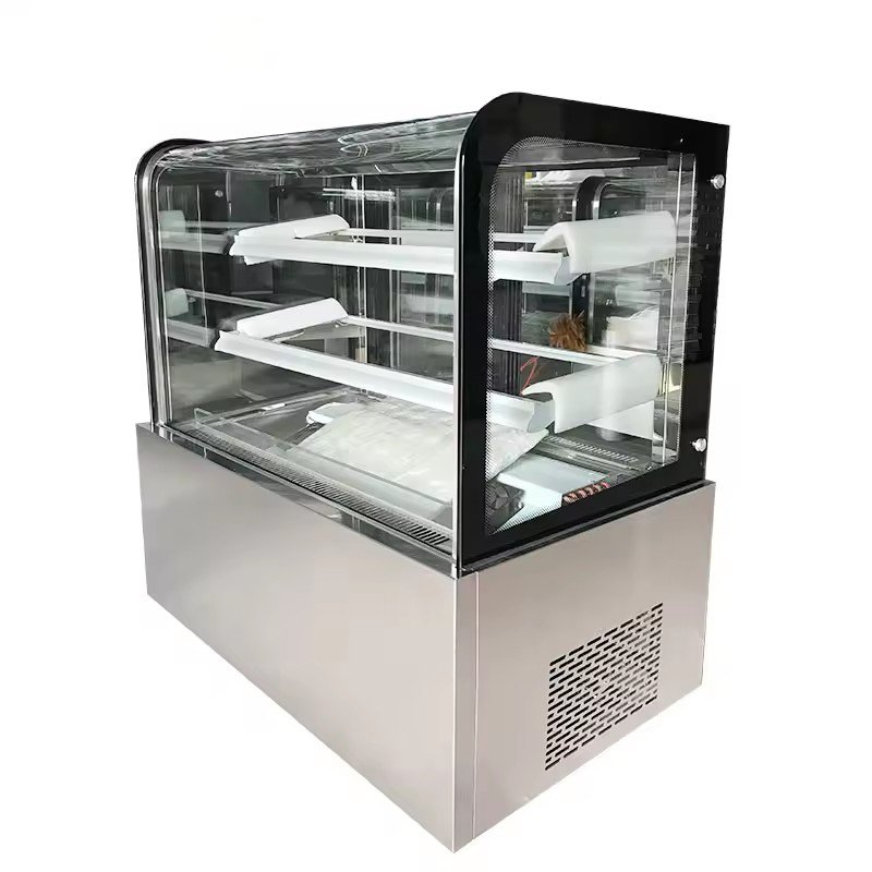 Commercial Multi-Tier Glass Door Cake Display Refrigerator for Bakery Coffee Cake Shop