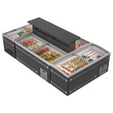 Seafood and Meat Chiller Display Cabinet Deep Chest Freezer With Glass Top