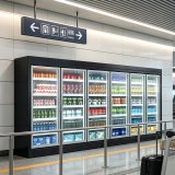-18℃ to -22℃ Constant Freezing C34Commercial Freezer Frost Free Multi-door Frozen Display Case for Ice Cream Shop