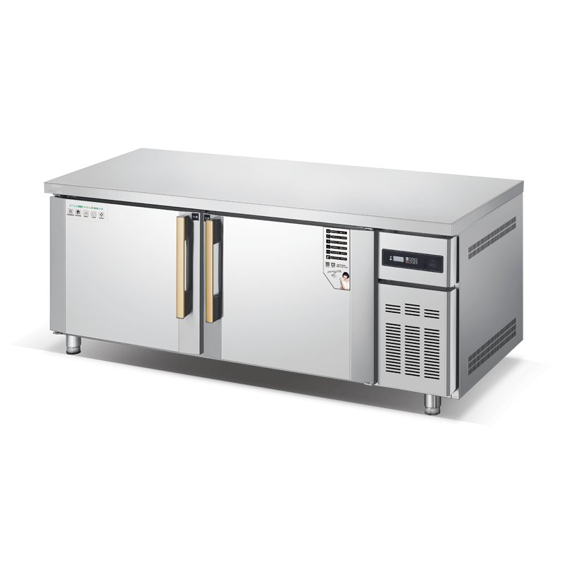 Workbench Cooler Undercounter Freezer Kitchen Refrigerated Equipment Glass Door Work Table Chiller