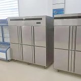 Restaurant Kitchen Stainless Steel Fan Cooling Fridge 2 Big Doors Kitchen Freezer Air Cooling Ventilated Commercial Refrigerator