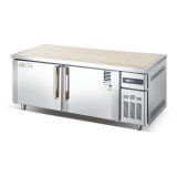 Commercial Kitchen Double Door Refrigerator Refrigeration Equipment Stainless Steel Workbench Freezer