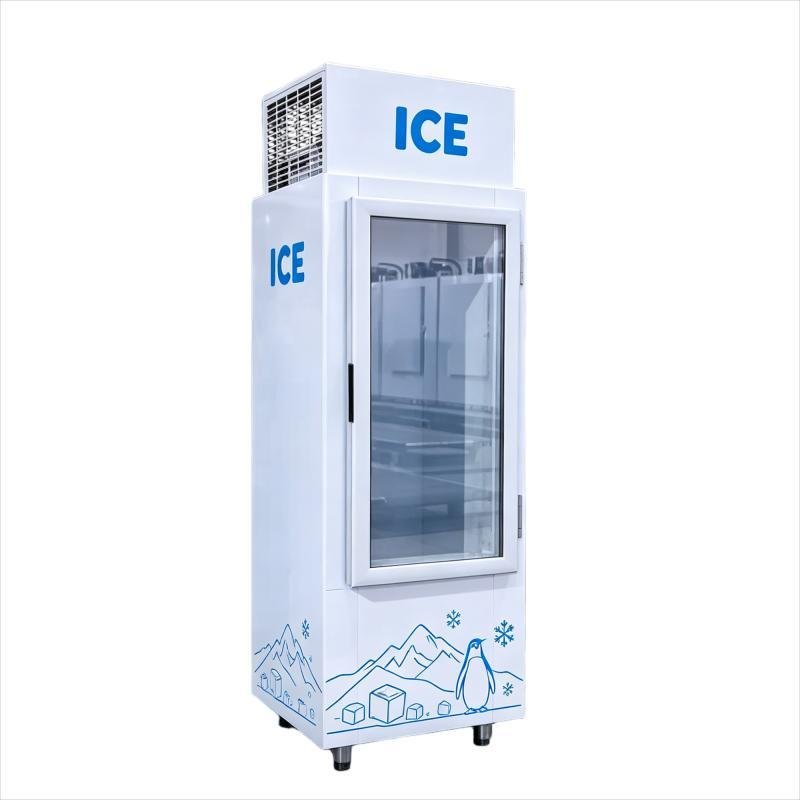 C-Digital Thermostat Single Door Ice Storage Freezer Fast Direct Cooling Design for Storing Bulk Packed Ice
