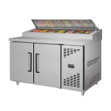 Commercial Under Counter Display Refrigerator Pizza Salad Bar Cooler with LED Light 220V Cooling Freezer