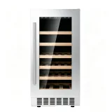 G-Stainless Steel Freestanding Wine Fridge With Pull Out Shelves